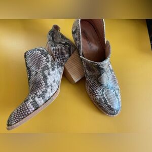 Jeffrey Campbell Rosalie snake leather booties